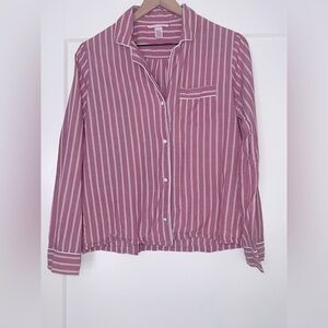 VICTORIAS SECRET soft cotton striped pajama set in rose pink, size xs